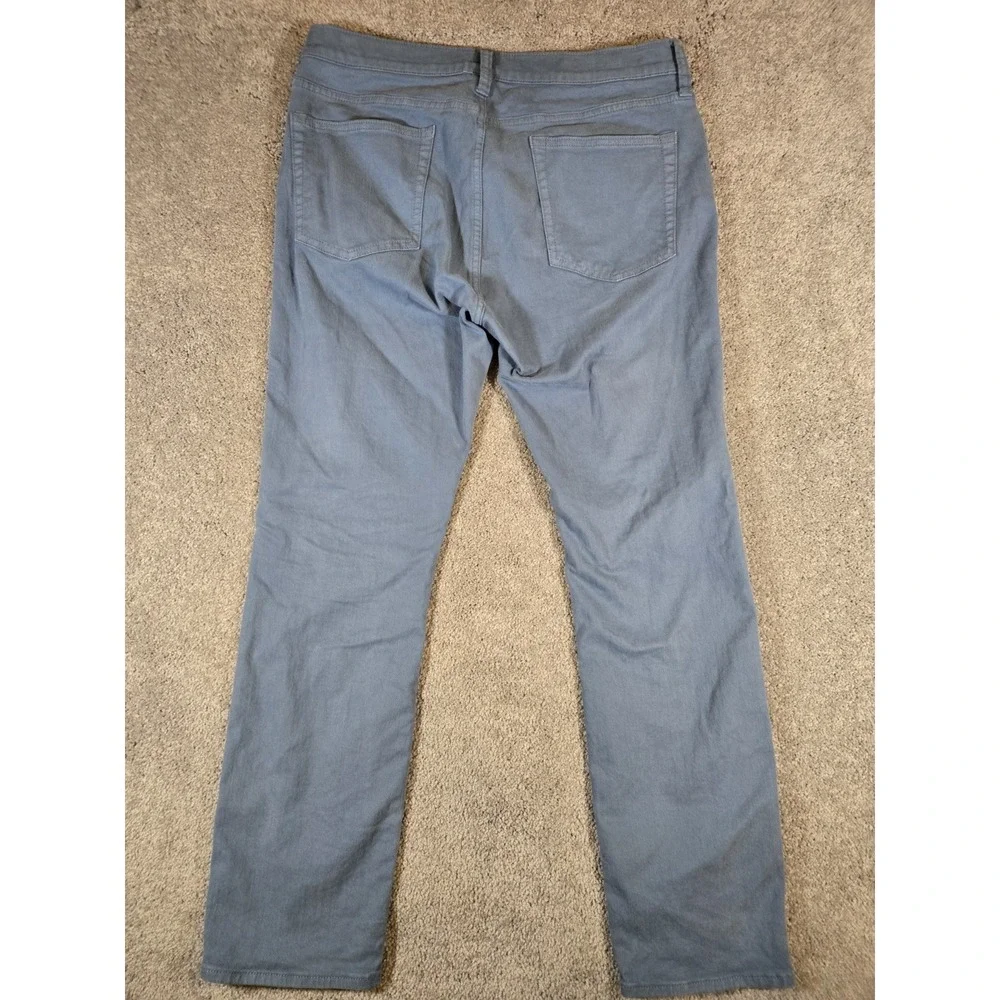 J. Crew 484 Slim Stretch Chino Pants Light Blue Mens 33x30 Cotton Linen Blend